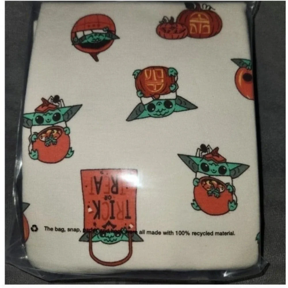 Gap Star Wars Grogu Halloween PJ Set Toddler 3 Years Baby Yoda Organically Grown